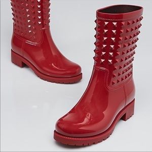 Valentino studded rain boot with box-dust bag